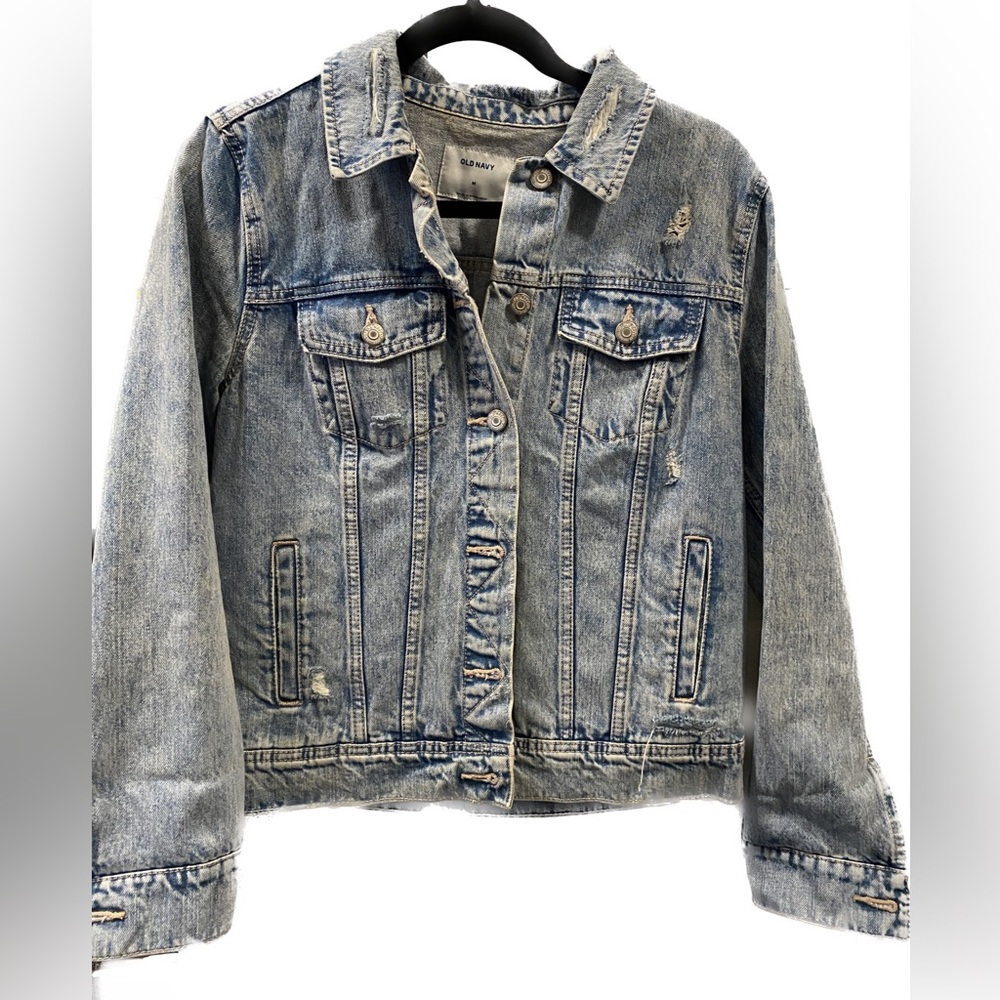 Old Navy Distressed Jean Jacket